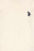 Girls' Cream Crew Neck Basic Sweater