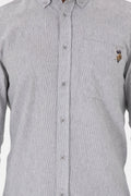 Men's Grey Long Sleeve Shirt