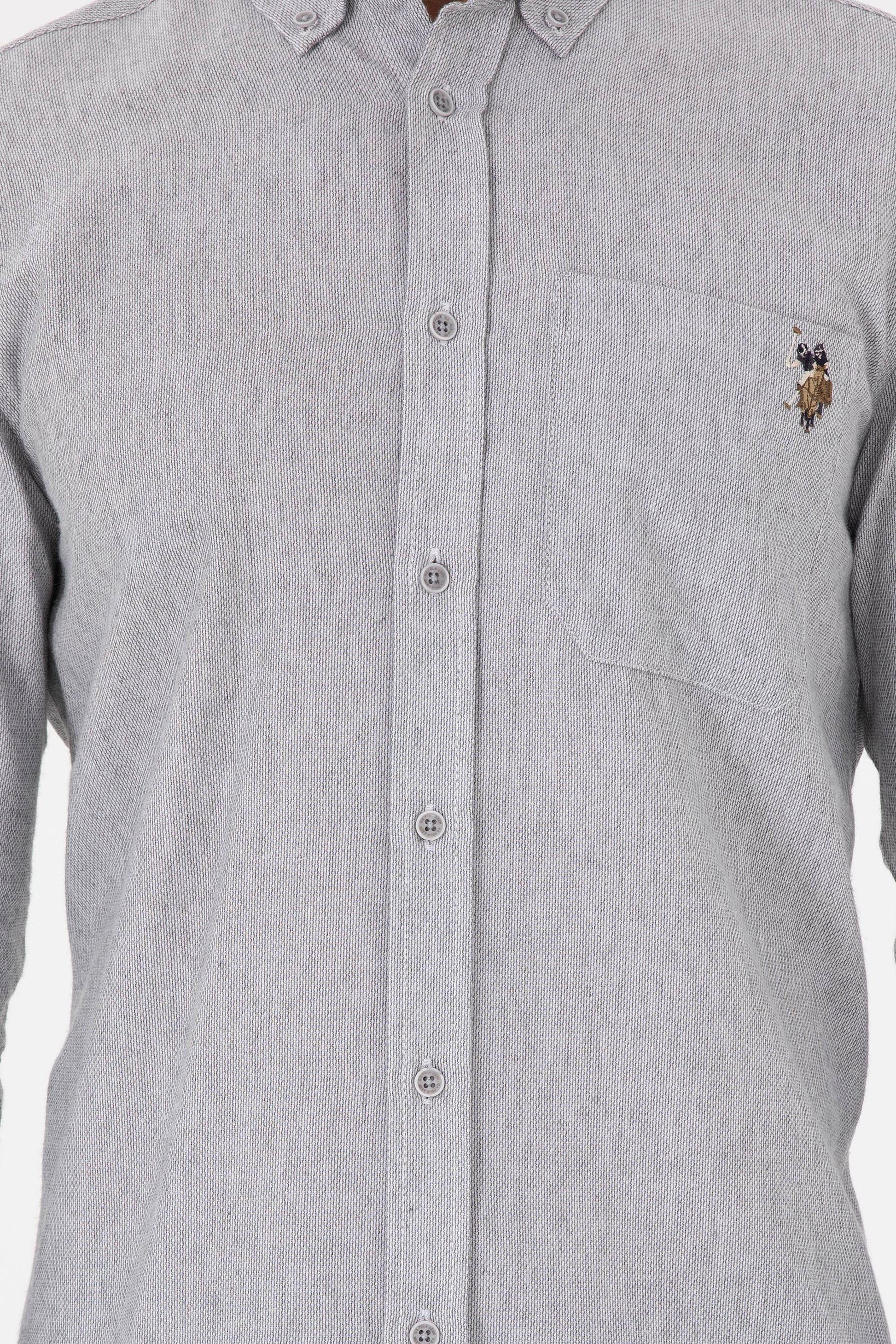 Men's Grey Long Sleeve Shirt