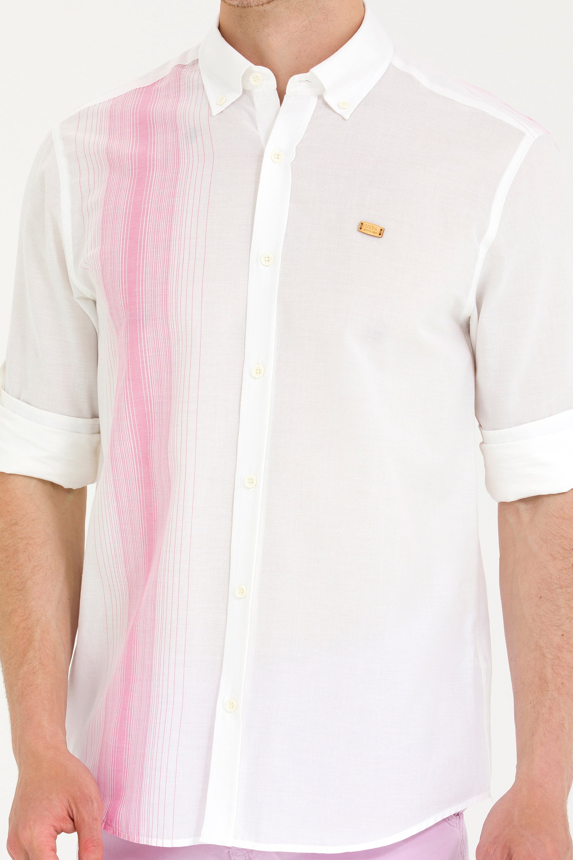 Men's White Long Sleeve Shirt