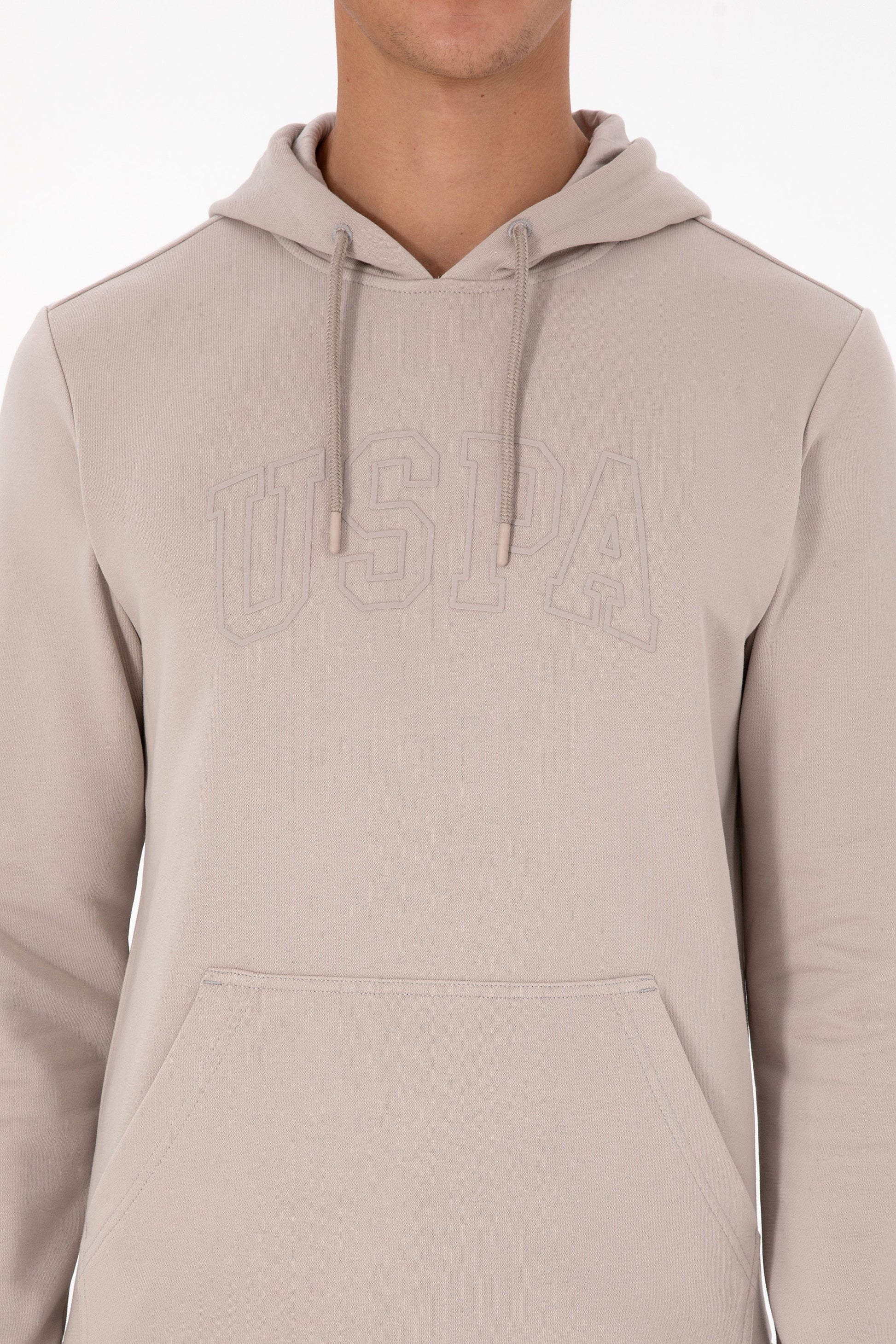 Erkek Regular Fit Kapüşonlu Taş Basic Sweatshirt