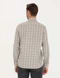 Khaki Regular Fit Long Sleeve Shirt