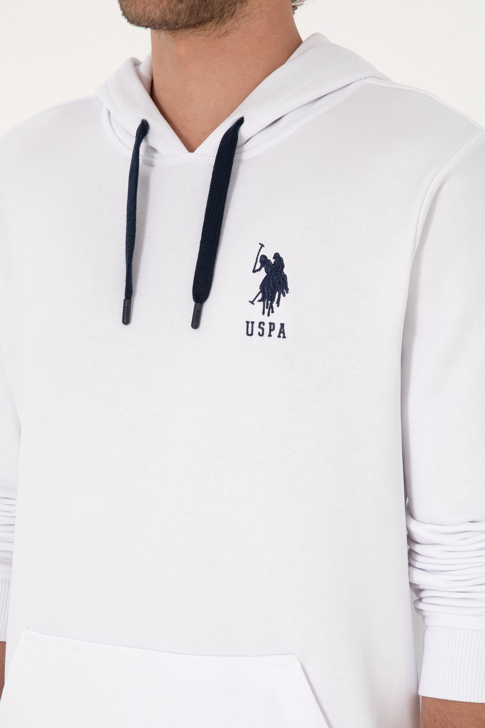 Men's White Basic Sweatshirt