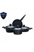 BioDiamond 7 Piece Cookware Set with Induction Base with Antibacterial Handle