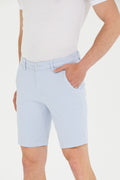 Men's Light Blue Woven Shorts