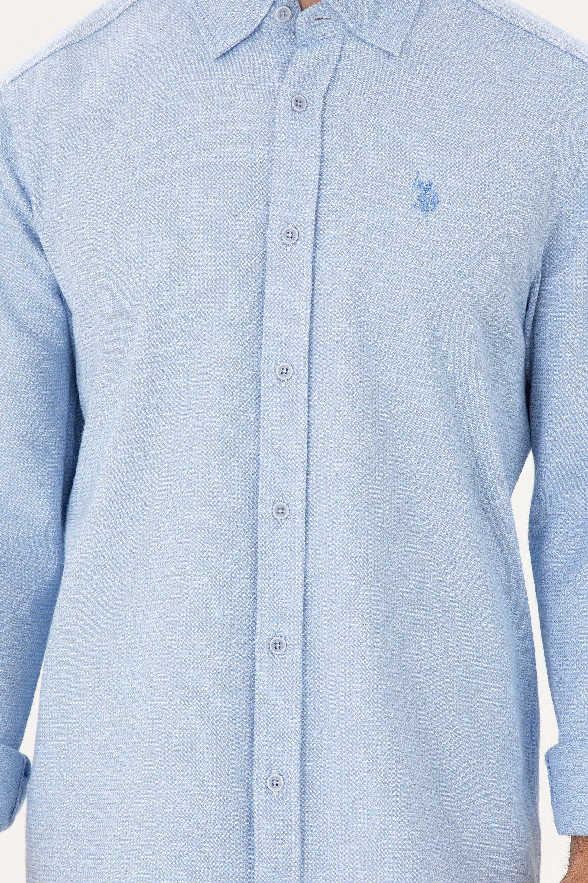 Men's Light Blue Long Sleeve Shirt
