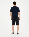 Black Slim Fit Knitted Shorts