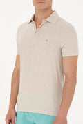 Men's Stone Polo Neck T-Shirt