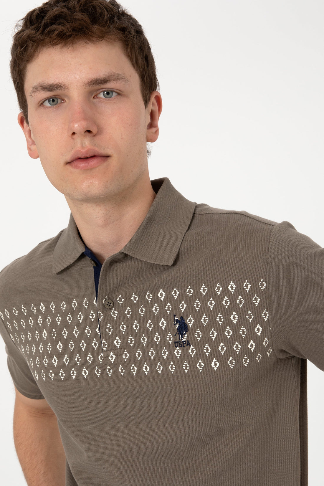 U.S. Polo Assn. - Men's Regular Fit Polo Neck Mink T-Shirt