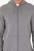 Men's Grey Charcoal Knitted Cardigan