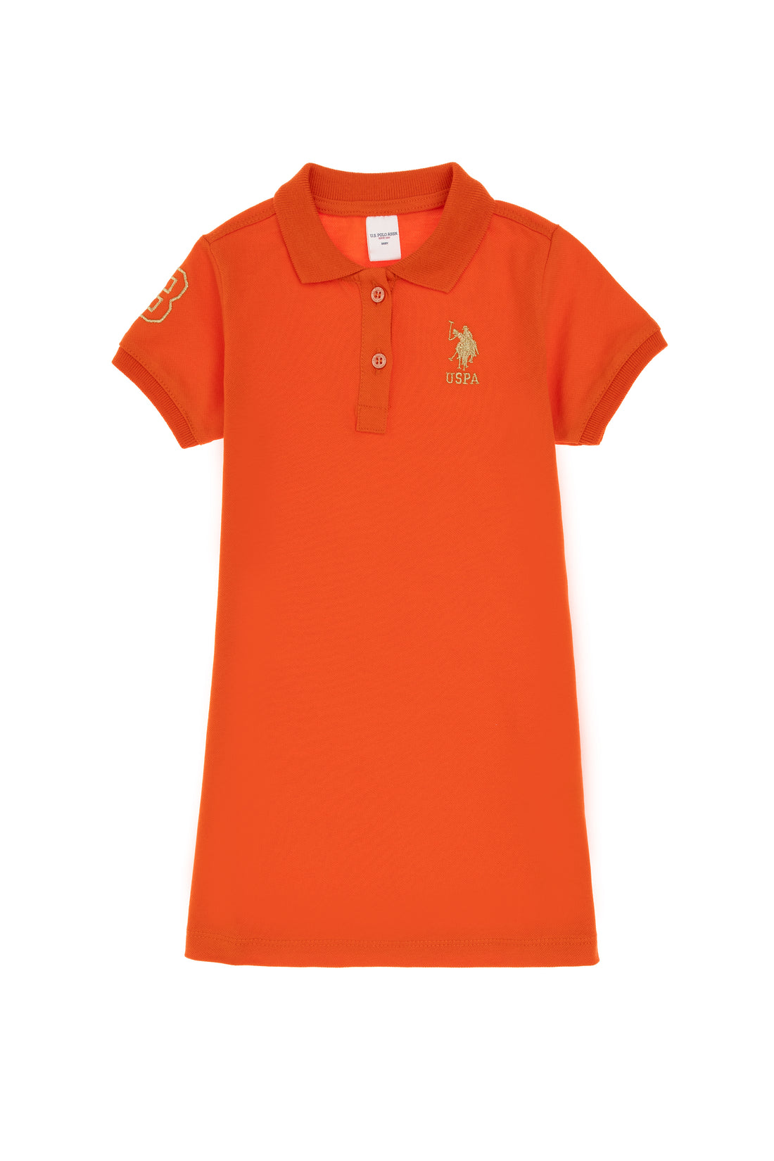 Baby Girl Pomegranate Floral Polo Collar Short Sleeve Basic Knitted Dress