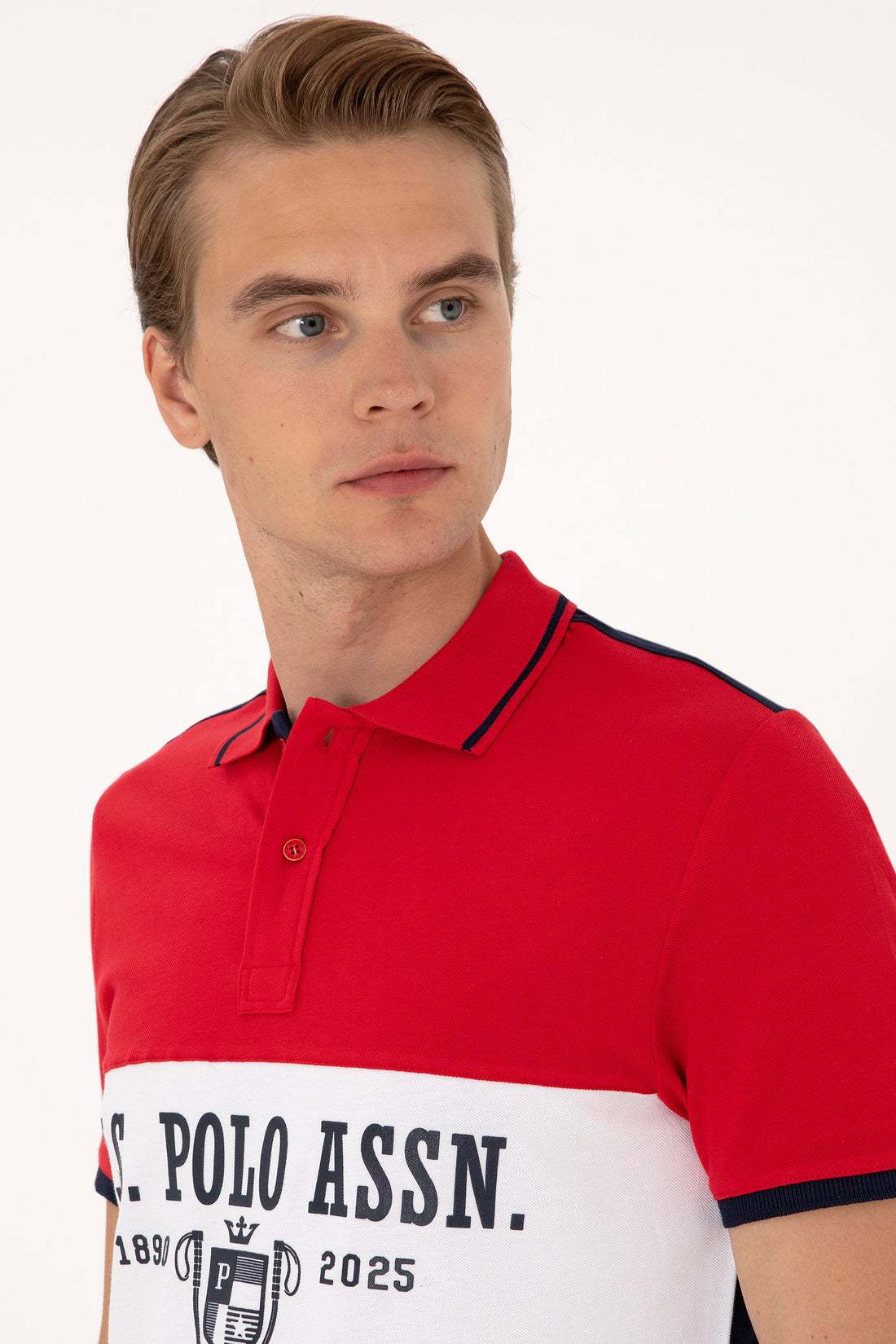 Men's Regular Fit Polo Neck Navy T-Shirt