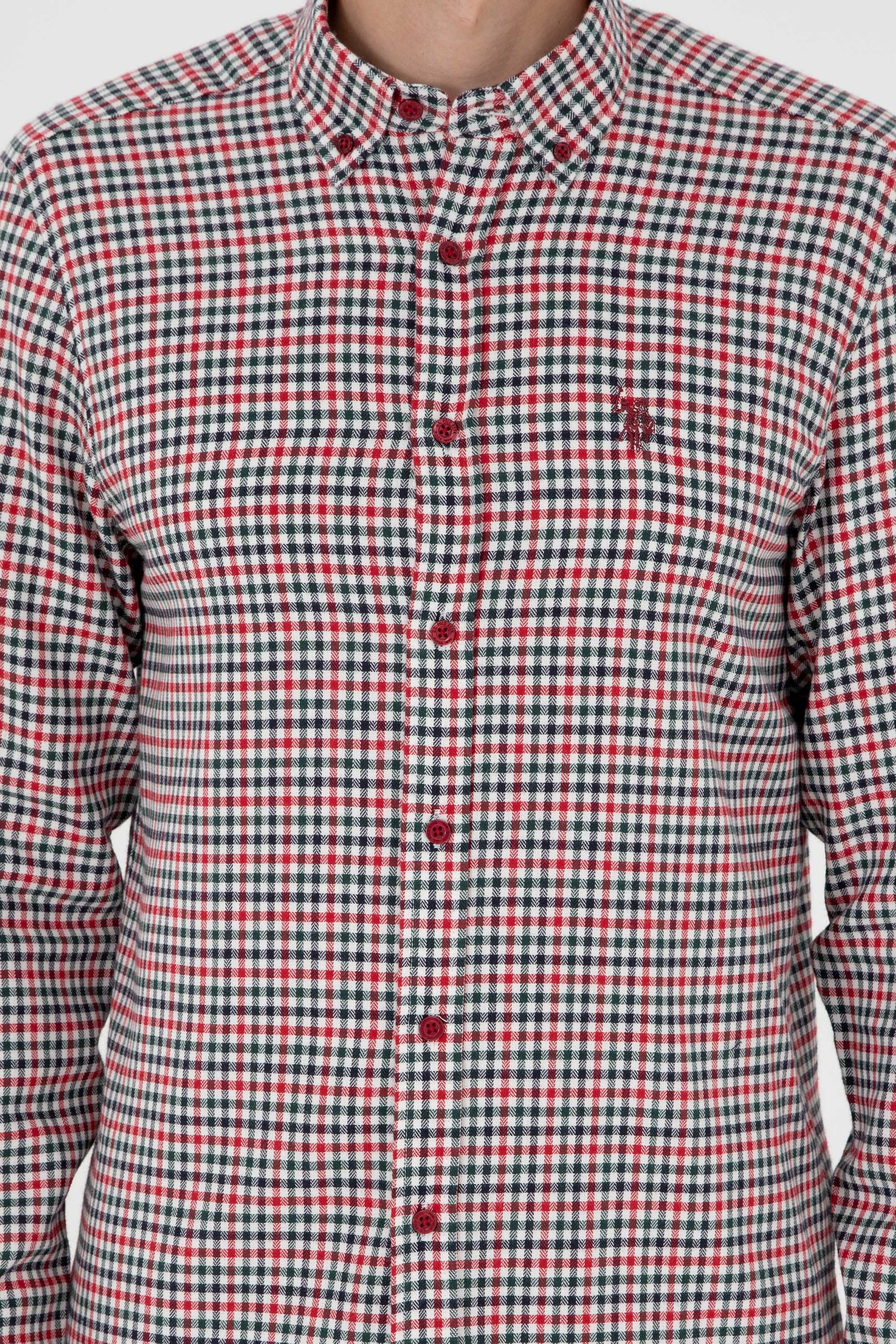 Men's Red Long Sleeve Shirt