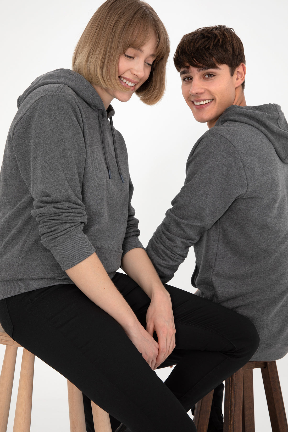 Men's Anthracite Melange Basic Sweatshirt