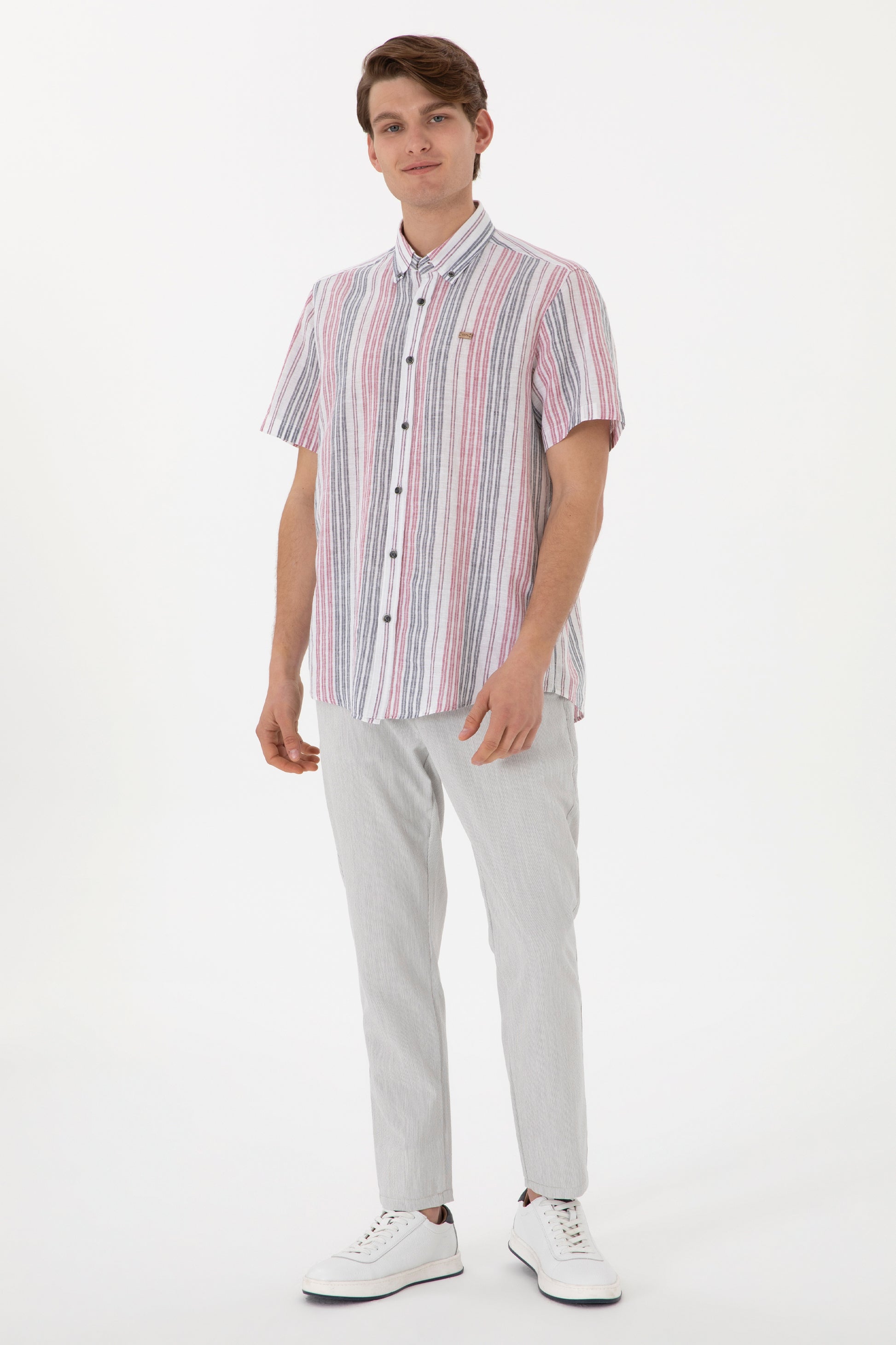 Men's Red Short Sleeve Shirt