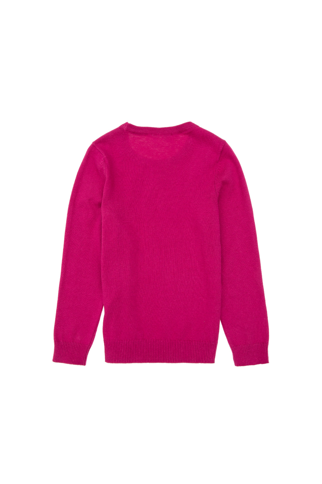 Girl's Fuchsia Basic Sweater