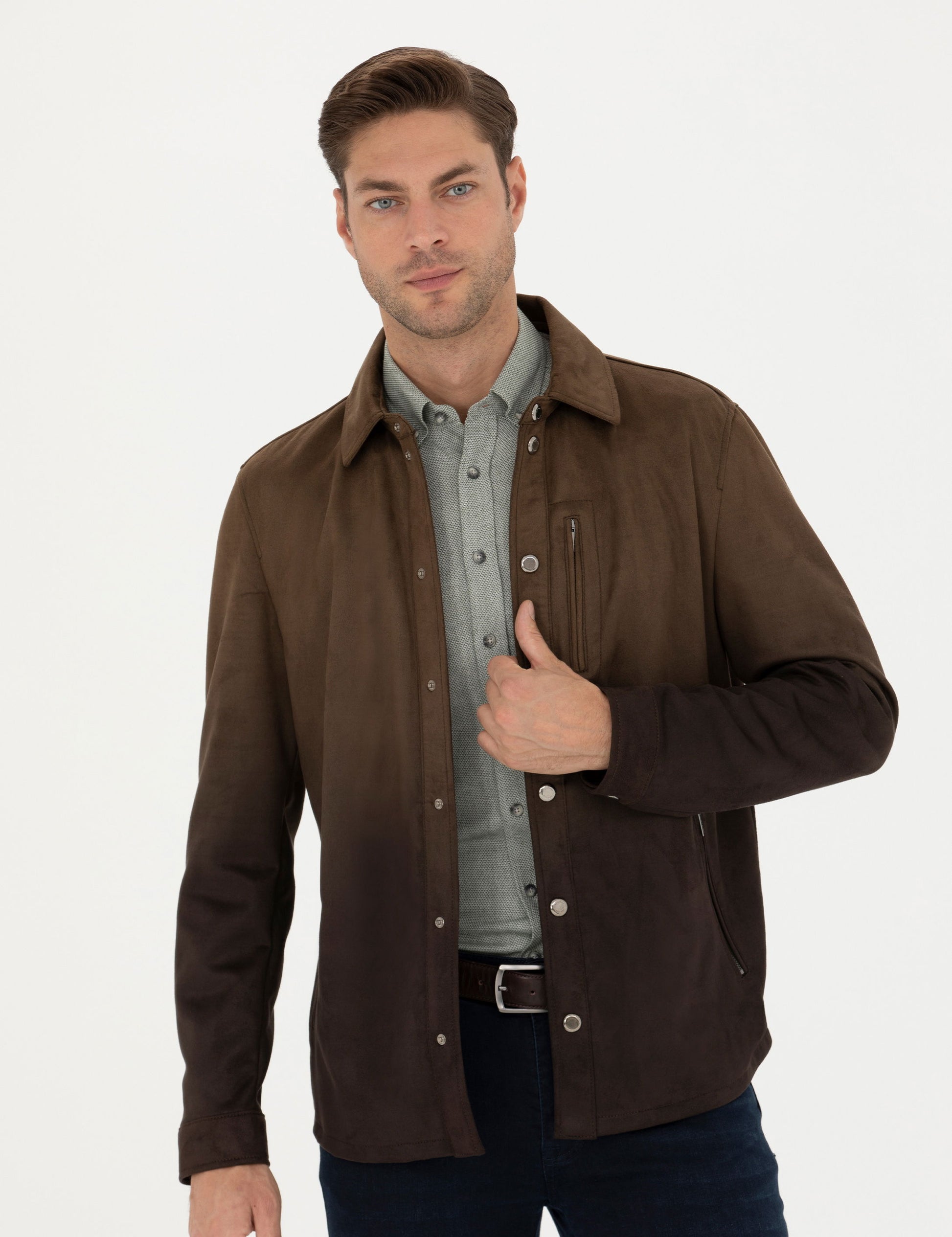 Khaki Leather Jacket