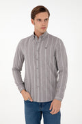 Men's Grey Long Sleeve Shirt