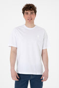 Men's Comfort Fit Crew Neck White T-Shirt