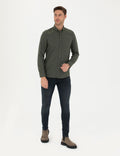 Khaki Slim Fit Long Sleeve Shirt