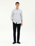 Light Blue Slim Fit Long Sleeve Shirt