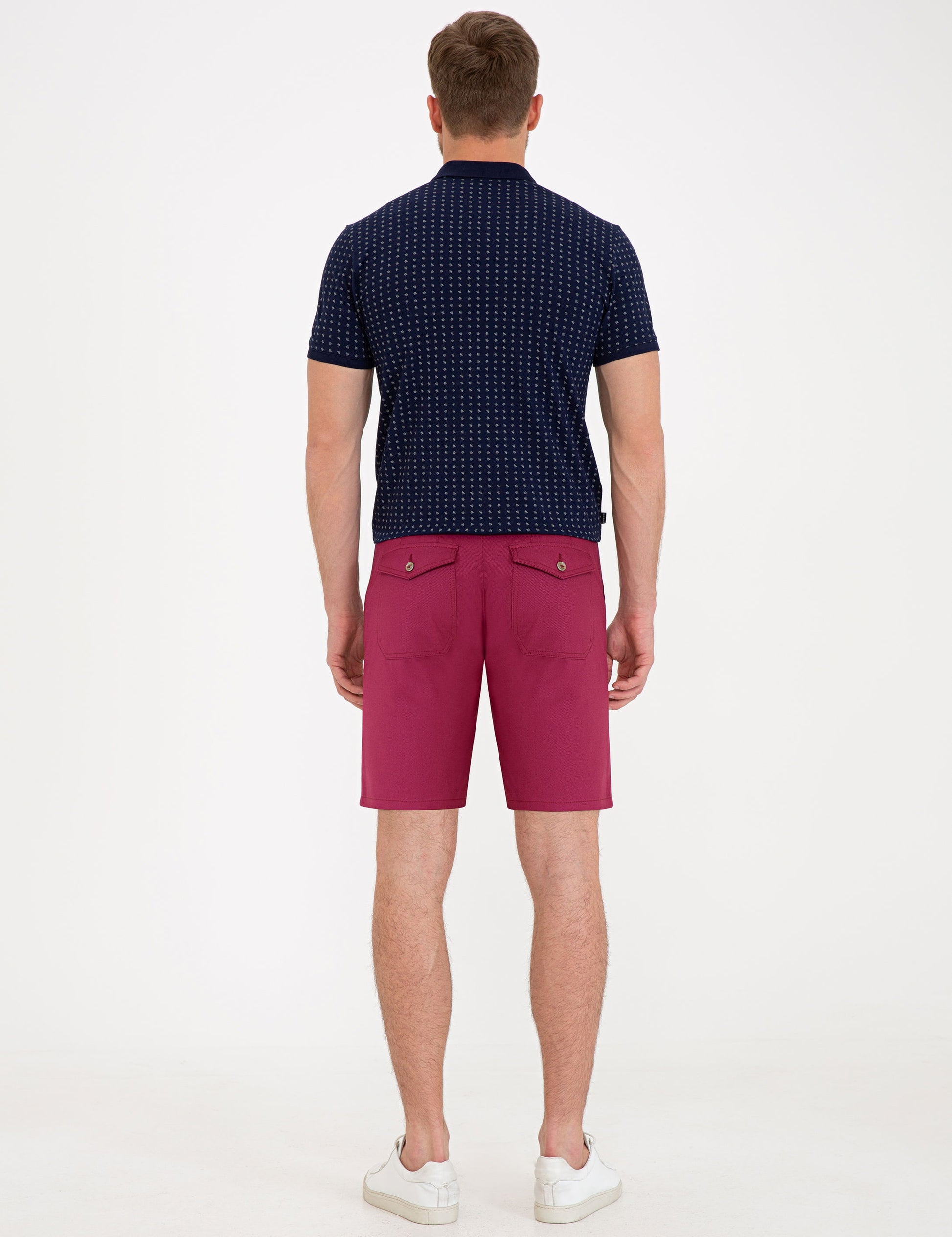 Plum Standard Fit Bermuda Shorts