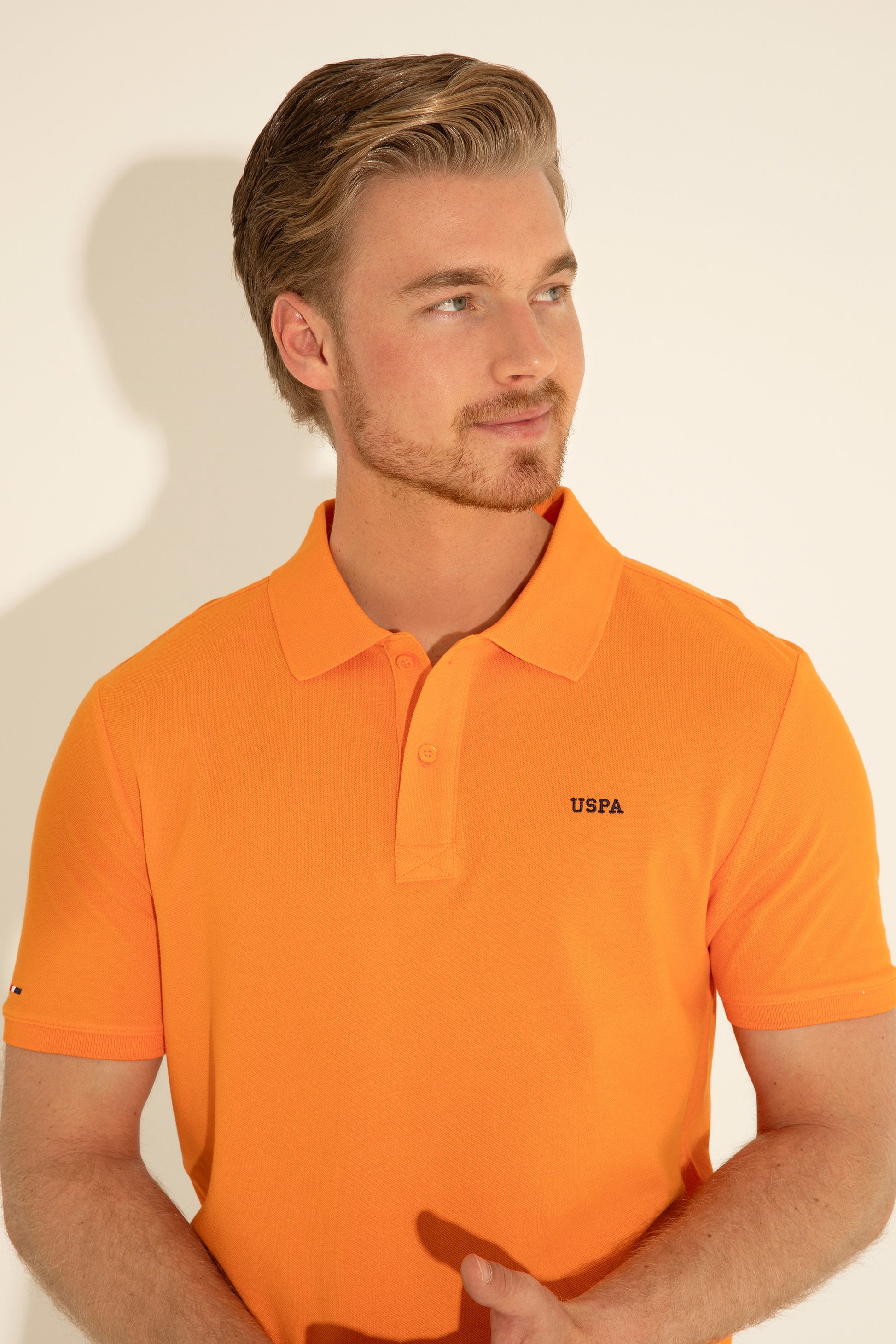 Men's Orange Basic T-Shirt