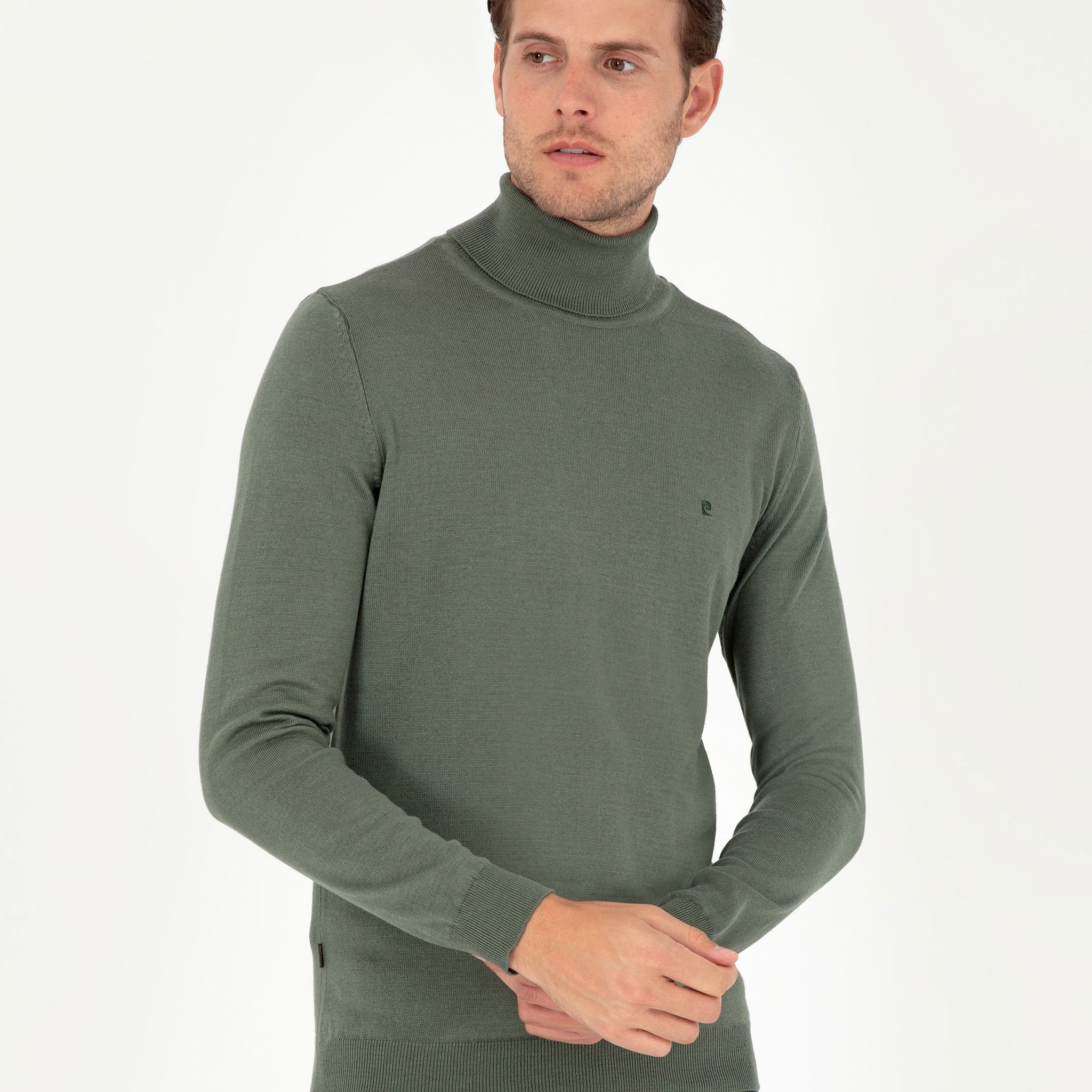 Smoke Slim Fit Turtleneck Basic Sweater Sweater