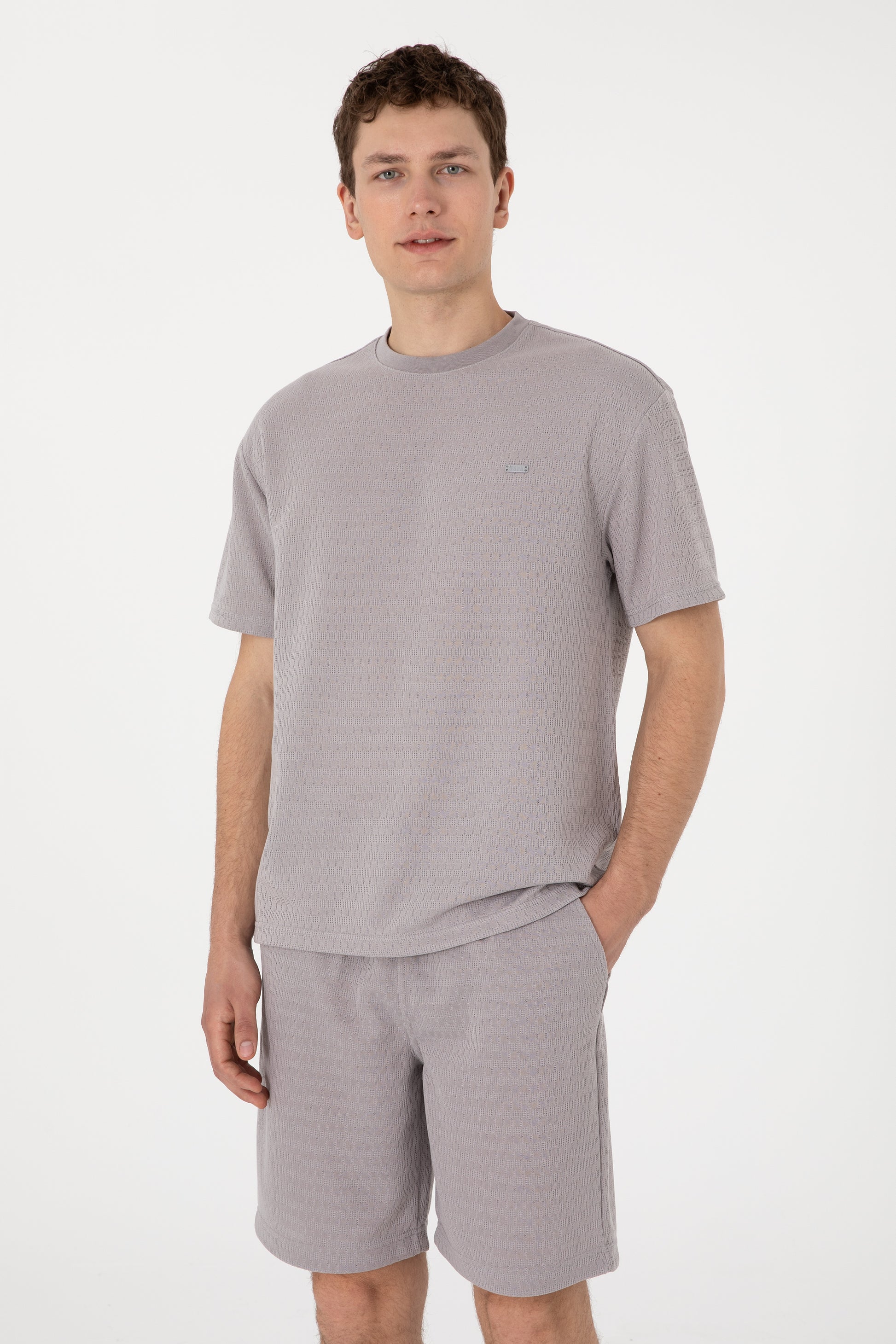 Men's Comfort Fit Crew Neck Dark Grey T-Shirt