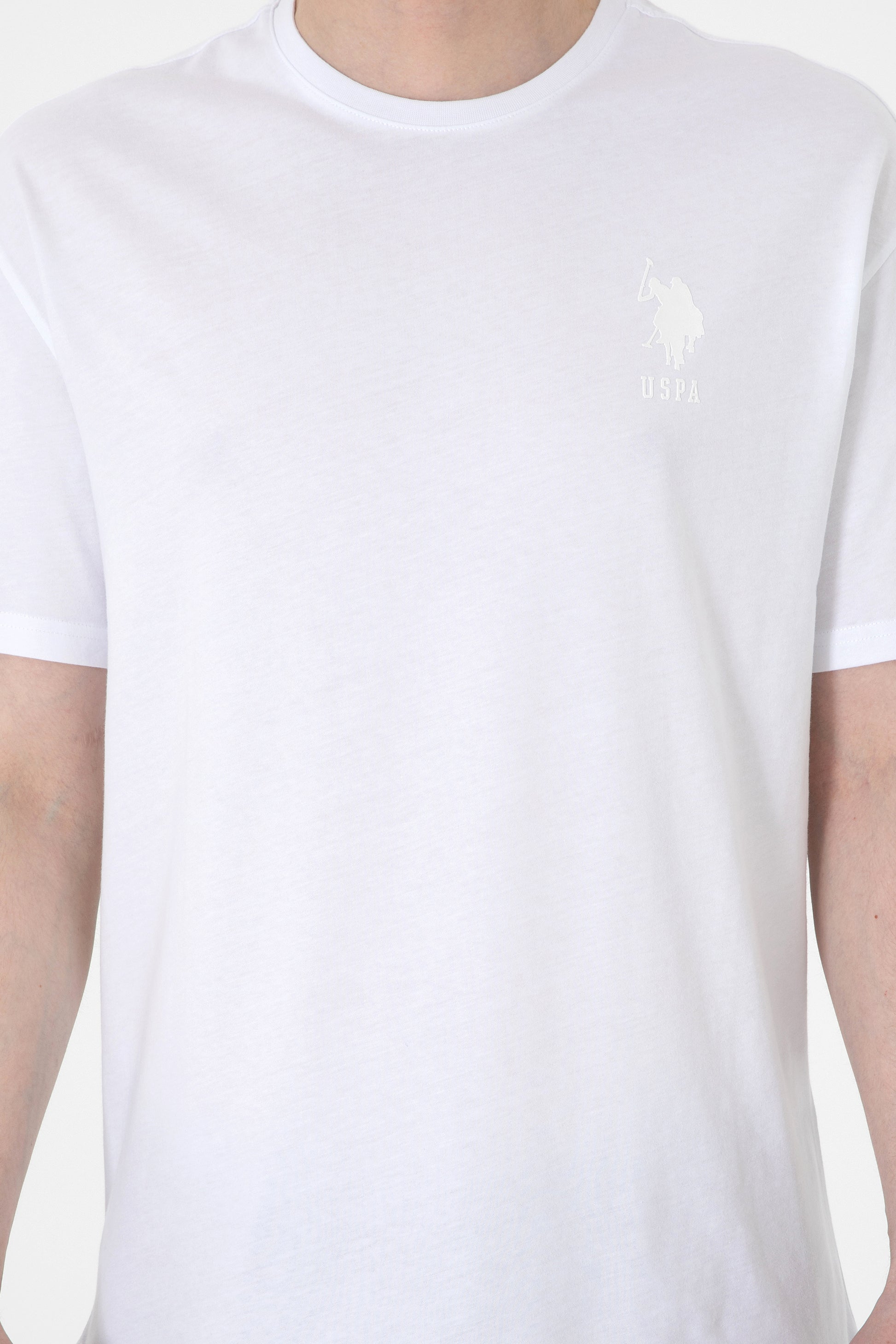 Men's Comfort Fit Crew Neck White T-Shirt