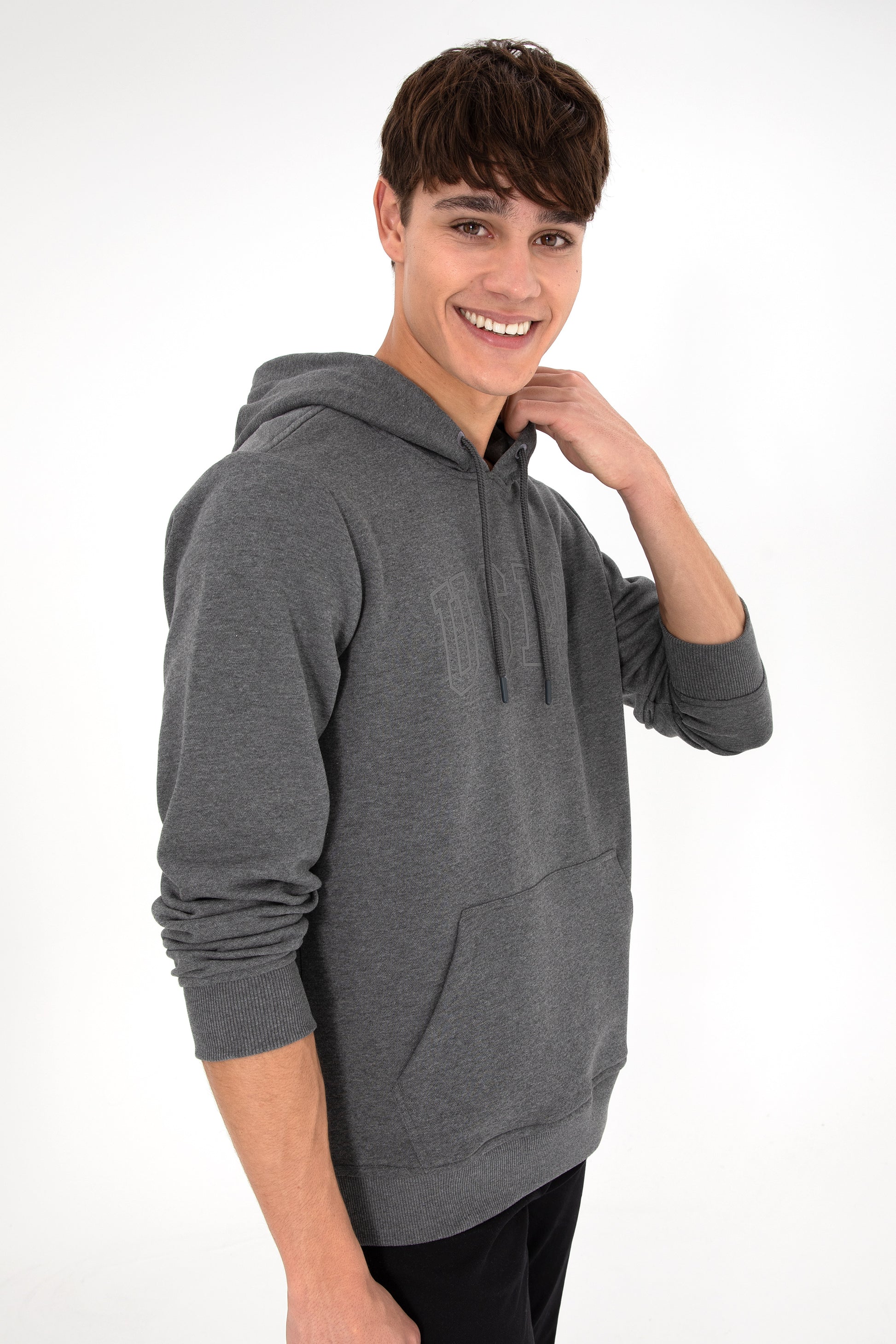 Men's Anthracite Melange Basic Sweatshirt