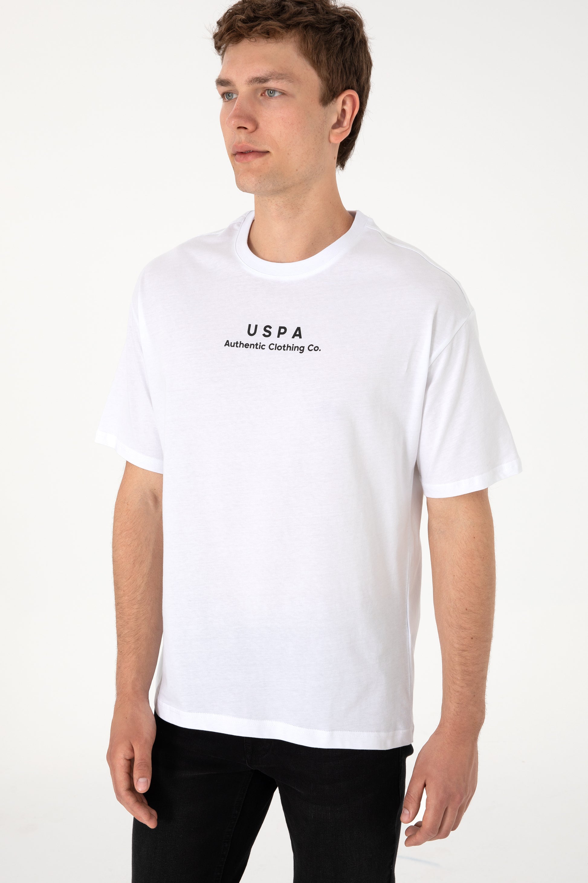 Men's Comfort Fit Crew Neck White T-Shirt