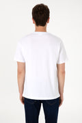 Men's Comfort Fit Crew Neck White T-Shirt
