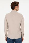 Men's Stone Long Sleeve Basic Shirt