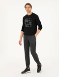 Anthracite Melange Slim Fit Leg Elastic Tracksuit