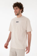 Men's Oversize Fit Crew Neck Stone T-Shirt