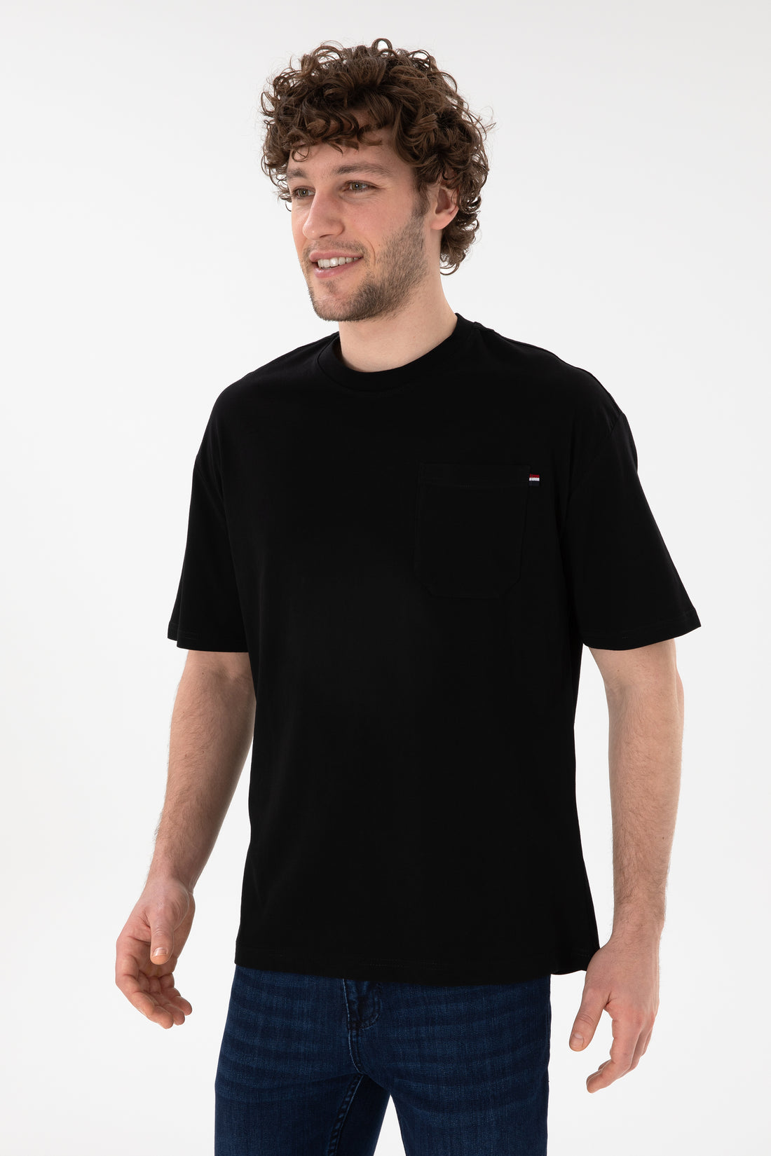 Men's Comfort Fit Crew Neck Black T-Shirt