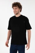 Men's Comfort Fit Crew Neck Black T-Shirt