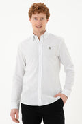 Men's Printed White Shirt