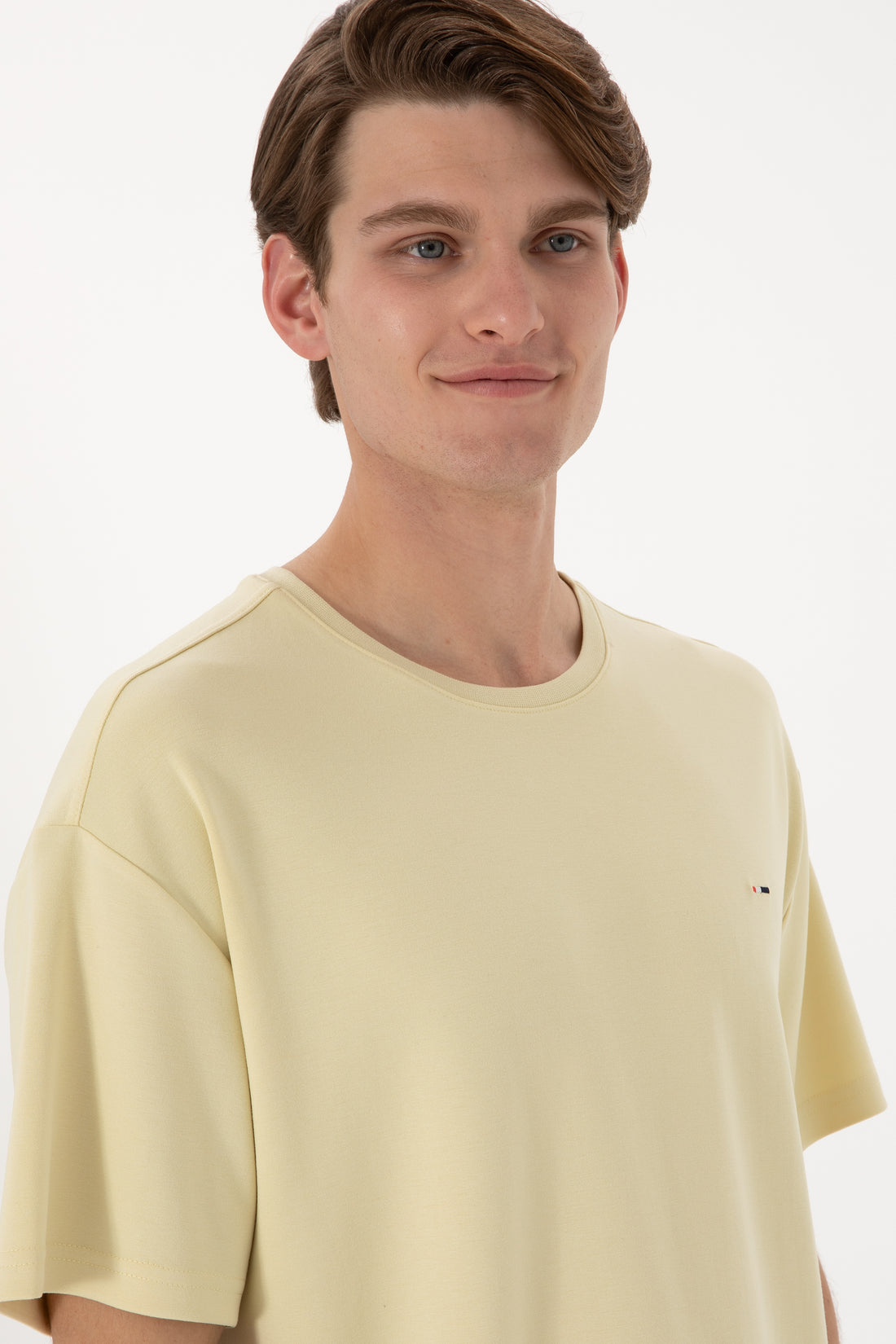 Men's Comfort Fit Crew Neck Light Khaki T-shirt T-shirt