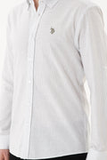 Men's Printed White Shirt