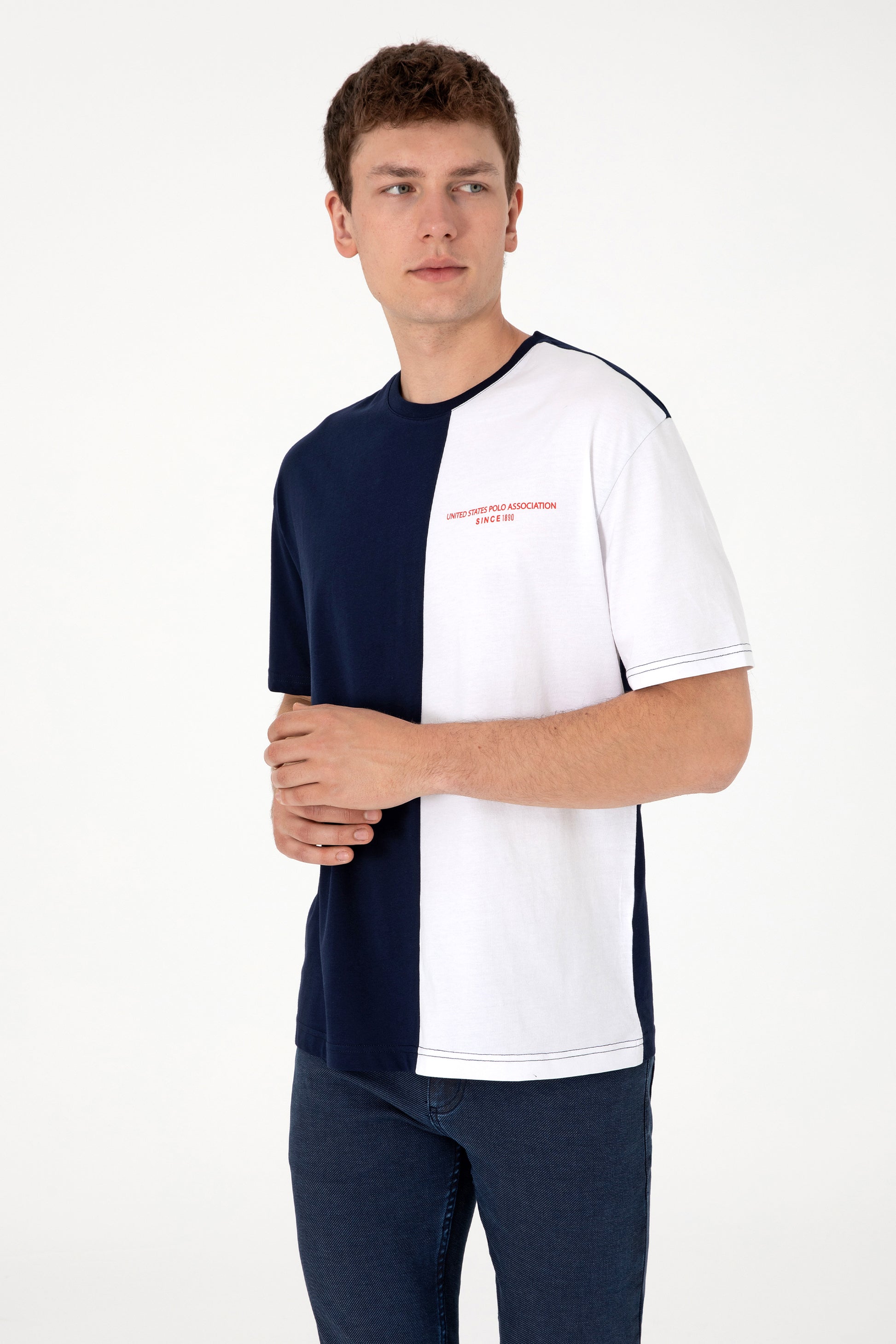 Men's Comfort Fit Crew Neck Navy T-Shirt