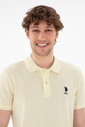 Men's Slim Fit Polo Neck Lemon Basic T-Shirt