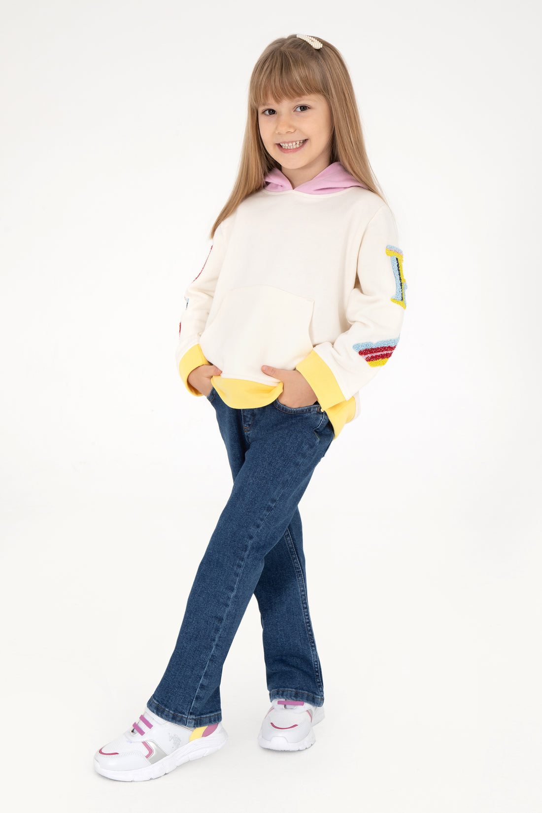 Girl's Cream Sweatshirt