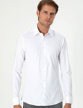 White Ex. Slim Fit Long Sleeve Shirt