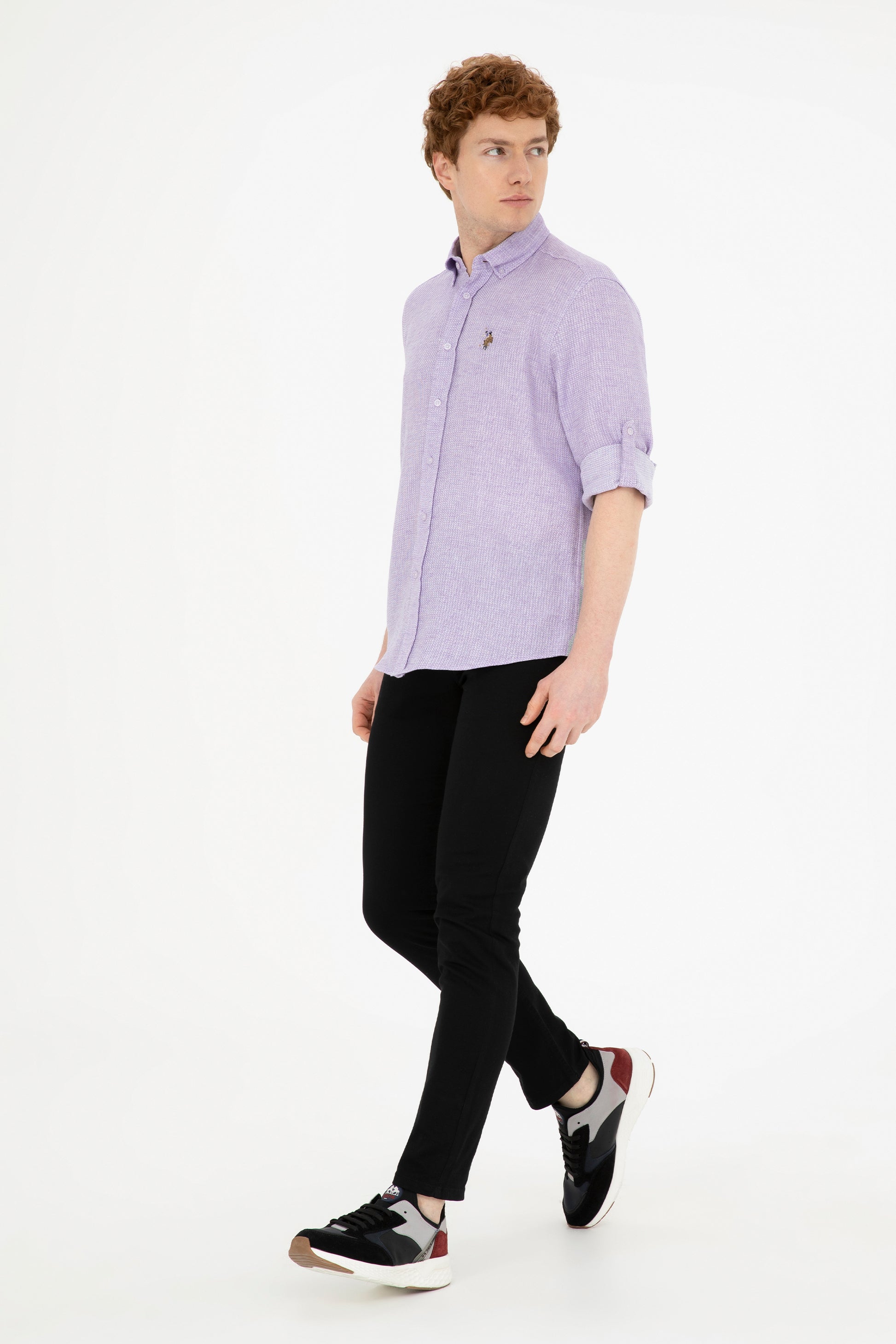 Men's Lilac Long Sleeve Shirt