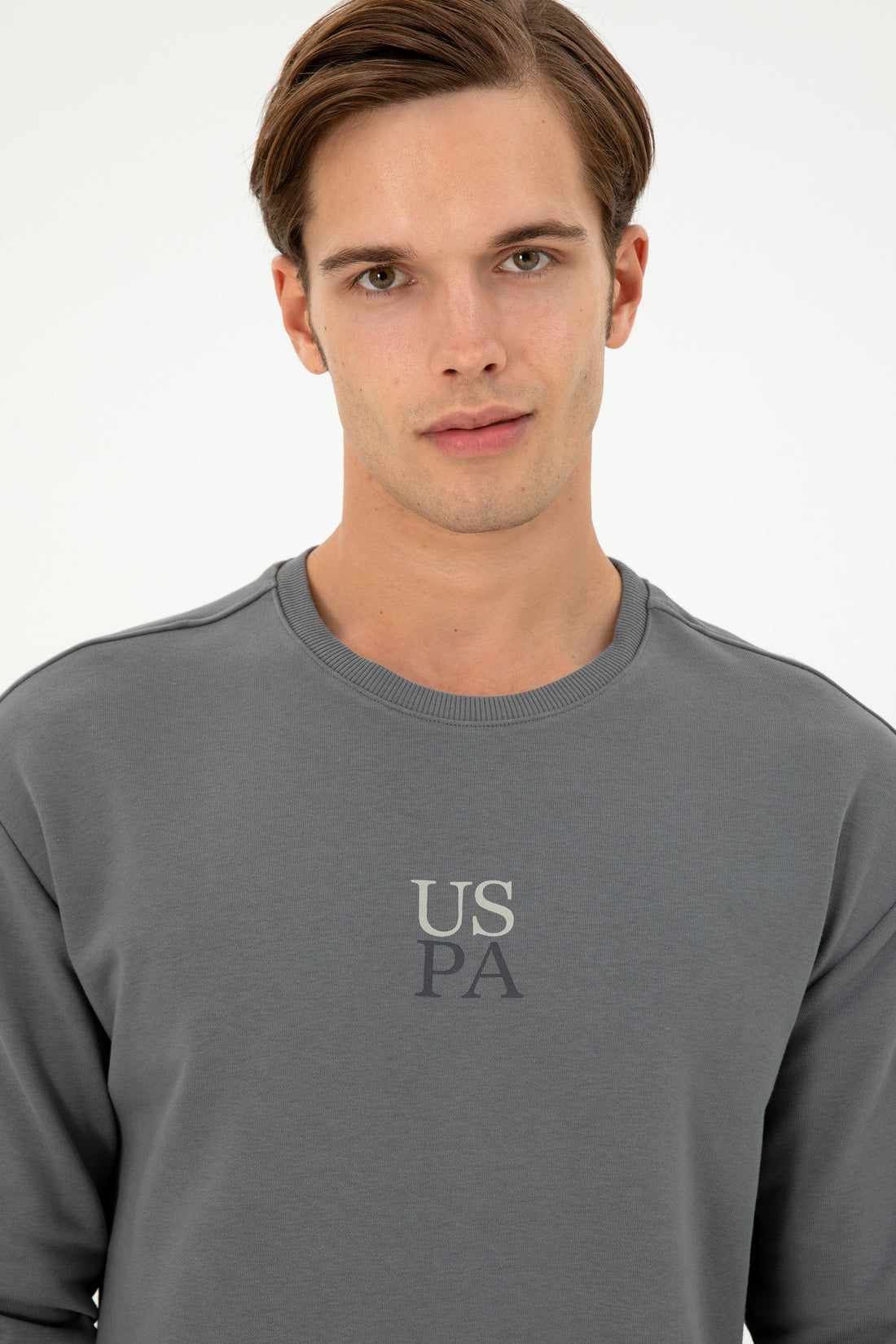 Men's Gray Basic Sweatshirt