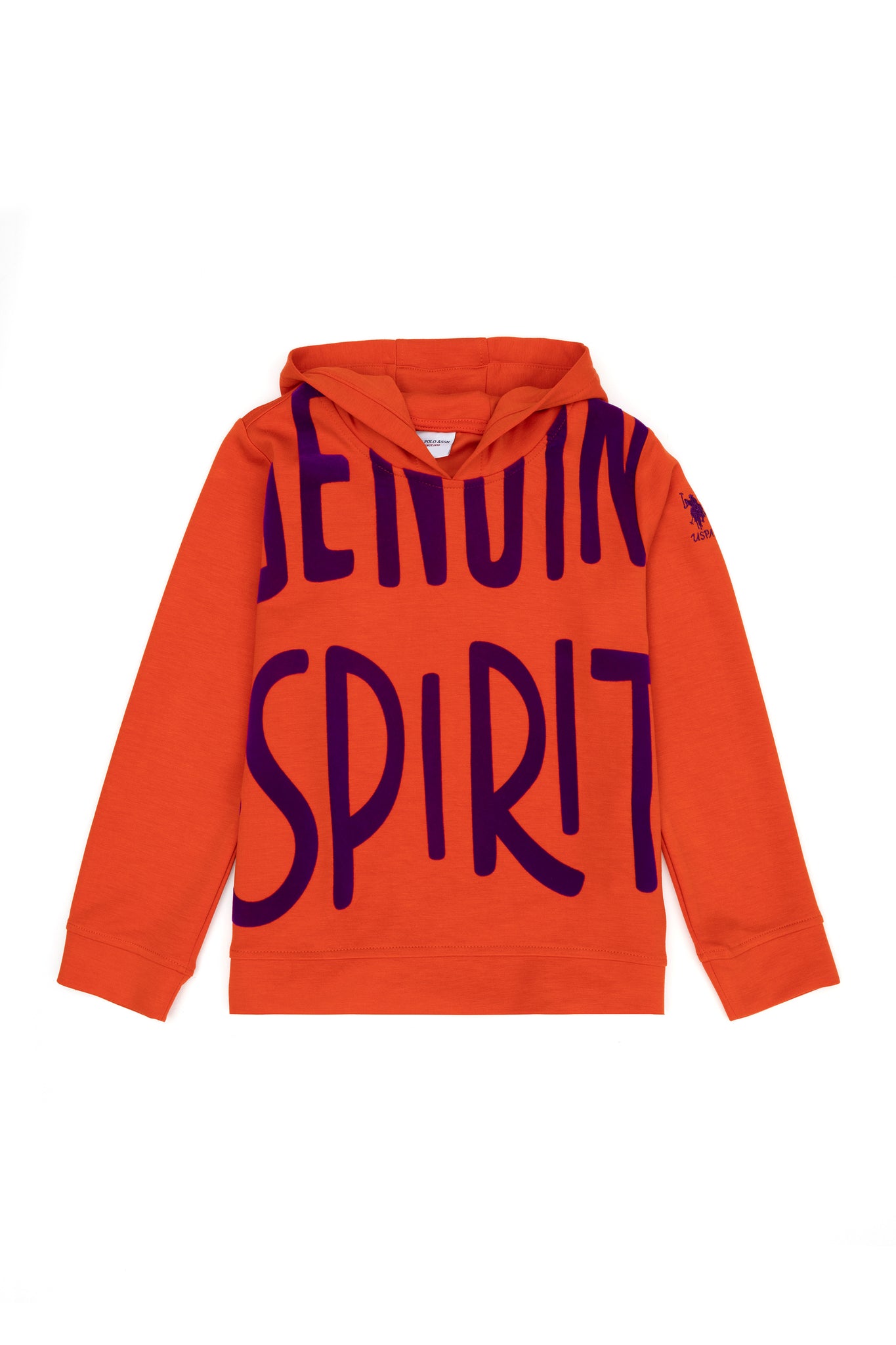 Girl's Orange Hooded Sweatshirt