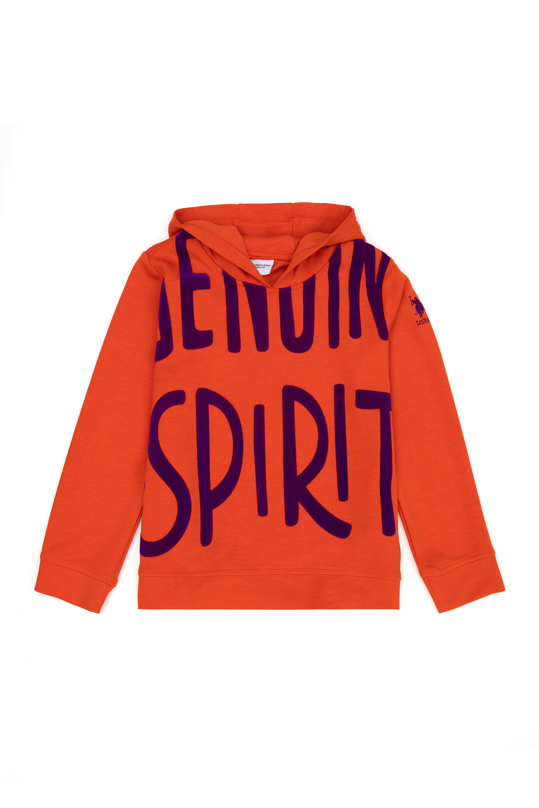 Girl's Orange Hooded Sweatshirt