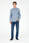 Men's Light Blue Long Sleeve Shirt